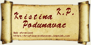 Kristina Podunavac vizit kartica
